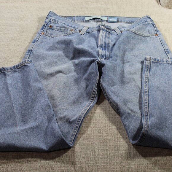 Vintage Y2K Levi's 505 Size 34x28 Straight Leg Classic Fit Blue Jeans - Picture 1 of 8